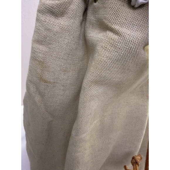 Vintage Polo Ralph Lauren Leather Canvas Bucket Shoulder Bag Travel Backpack - Picture 10 of 12